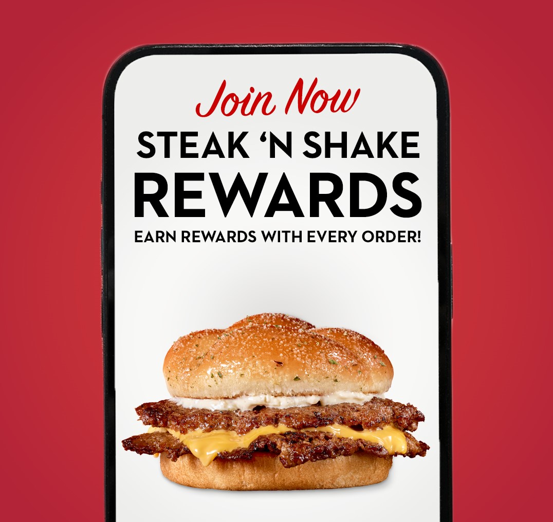 You have great taste - why not get rewarded for it? 😋 Join Steak ‘n Shake Rewards and start unlocking access to exclusive benefits today steaknshake.com/rewards/?id=1