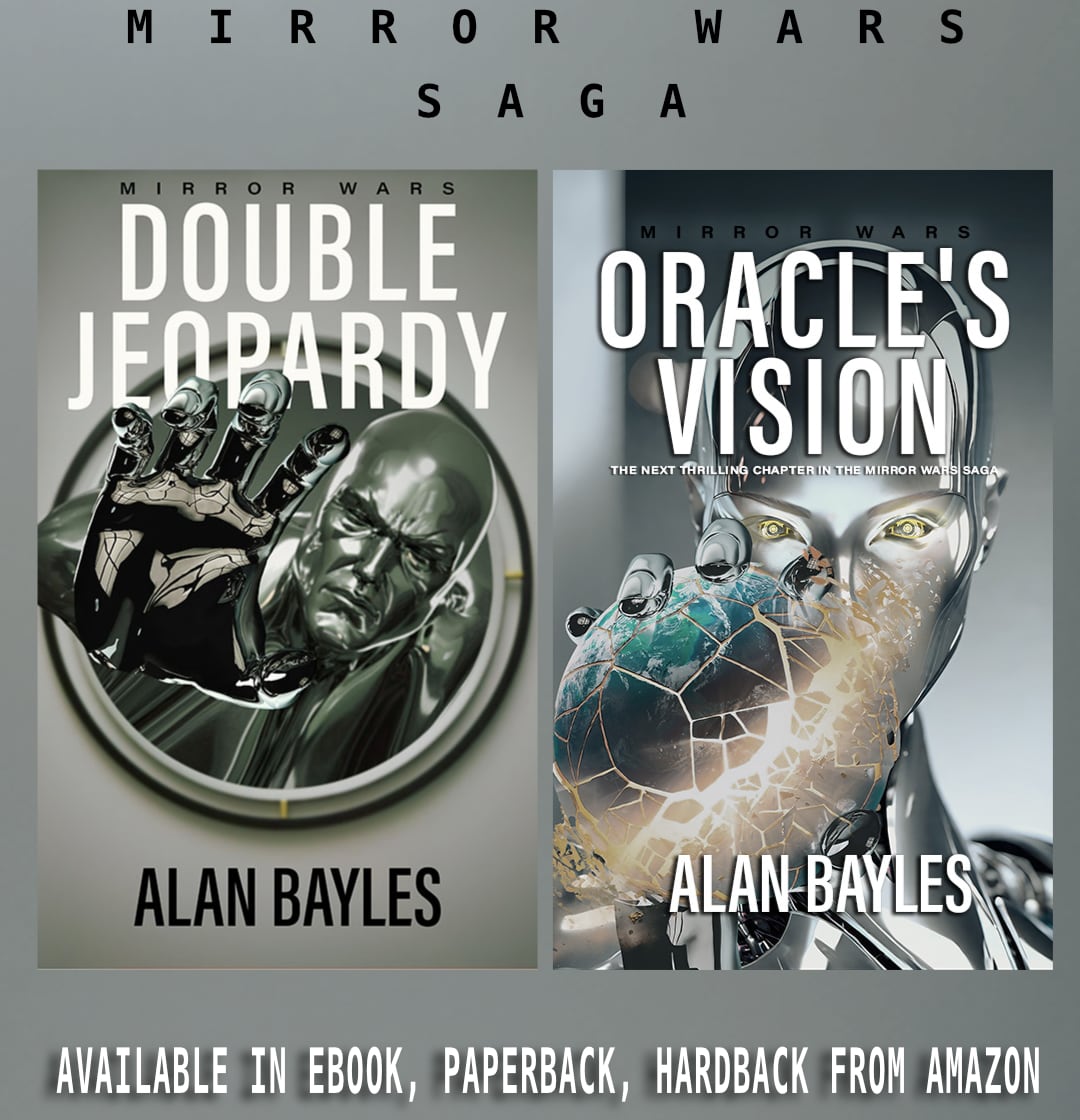 Double Jeopardy & Oracle's Vision are intense scifi thrillers that have touches of Star Trek & Doctor Who with a wee smidge of horror thrown in for good measure. If you like stories that take you on a wild ride across the Multiverse, these are for you. amazon.co.uk/Mirror-Wars-2-…