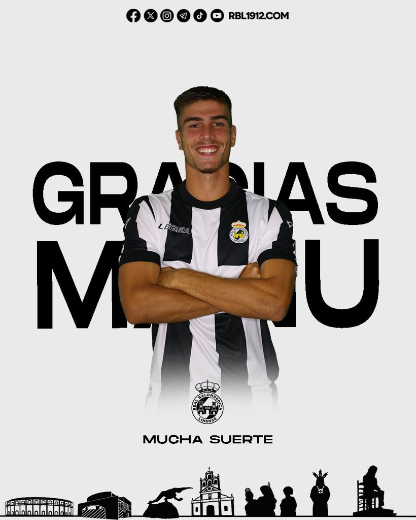 RBL1912's tweet photo. 𝐎𝐅𝐈𝐂𝐈𝐀𝐋 | 𝐌𝐀𝐍𝐔 𝐓𝐎𝐋𝐄𝐃𝐀𝐍𝐎

El delantero linense abandona el club por petición propia.

La Real Balompédica Linense agradece su aportación durante su estancia en el club y le desea mucha suerte en su futuro.

#SinLímites🤍🖤 https://t.co/E9GJDSYrqw