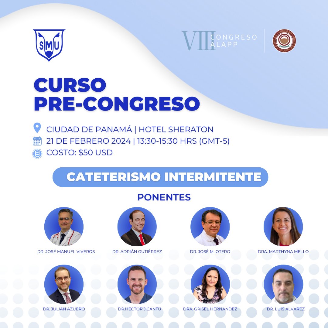 ¡Explora las últimas tendencias y avances en Cateterismo Intermitente en el Congreso ALAPP!🩺 Inscríbete ahora y únete a expertos de todo el mundo: congresoalapp.org/cursos/ 🌎📚

 #UrologíaEnMovimiento #SMU24
