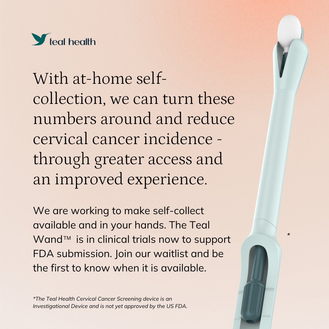 The American Cancer Society released their 2024 cancer statistics report. Cervical cancer is consistently the second-leading cause of cancer death in women aged 20–39 years. We can’t let this trend continue. Self-collect screening can help to reverse these numbers. #womenshealth