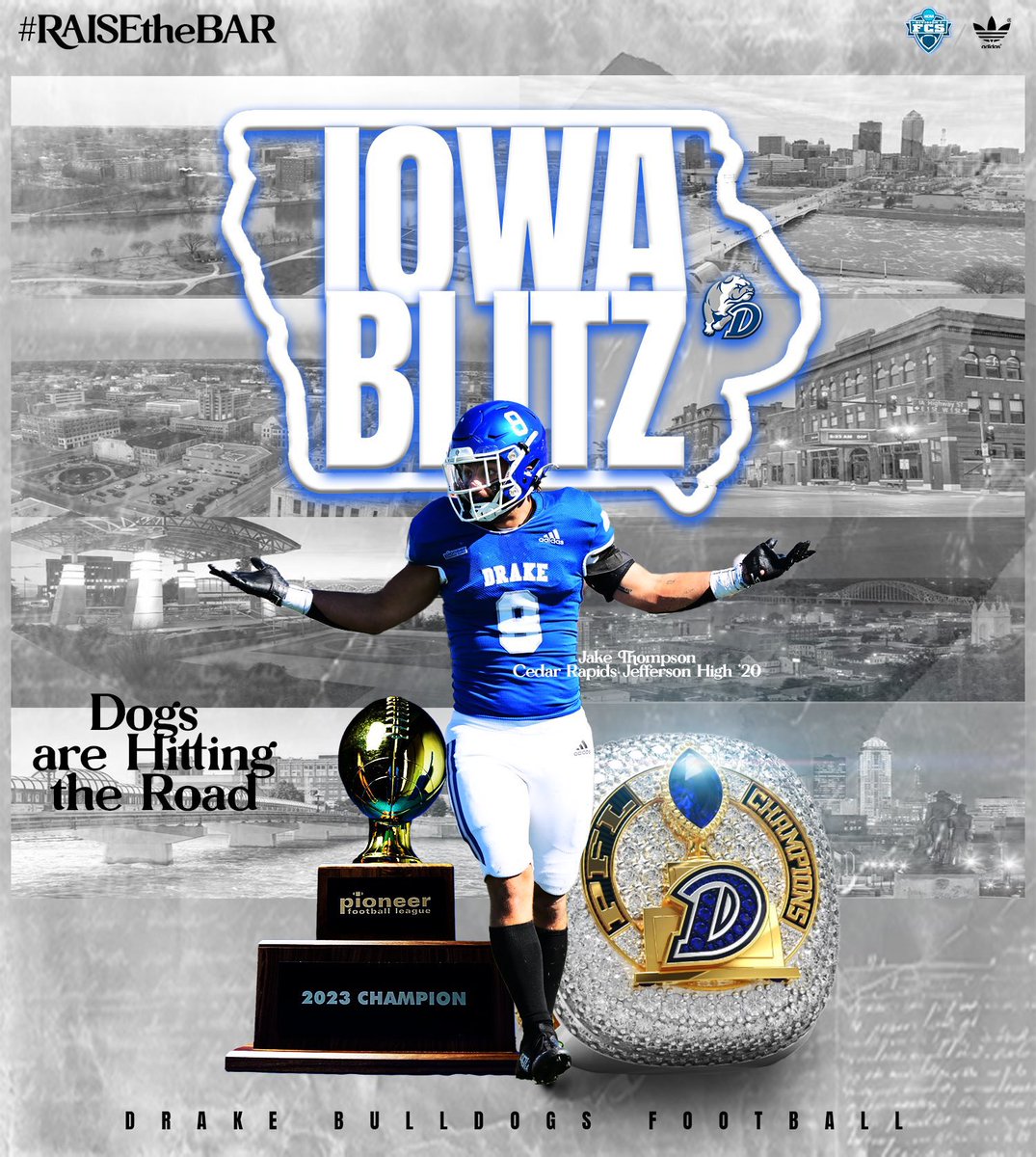 Time to hit the road in the great state of Iowa! Looking forward to talking with coaches and finding out who can come and #RaiseTheBar