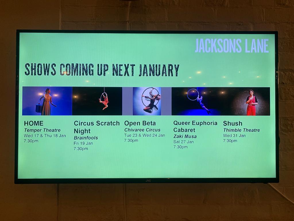 Tit for Tat (@titfortatcircus) on Twitter photo Oh hello <a href="/jacksons_lane/">Jacksons Lane</a>
See you on the 31st!
📌 Jackson's Lane Arts Centre
🗓️ Wednesday 31st January
⏰ 7:30pm
💰 £8
#wip #londontheatre #circus Oh hello <a href="/jacksons_lane/">Jacksons Lane</a>
See you on the 31st!
📌 Jackson's Lane Arts Centre
🗓️ Wednesday 31st January
⏰ 7:30pm
💰 £8
#wip #londontheatre #circus