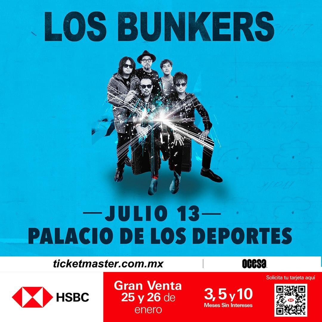 ¡Los Bunkers regresarán a México para presentarse en el Palacio de los Deportes! 😍🇲🇽