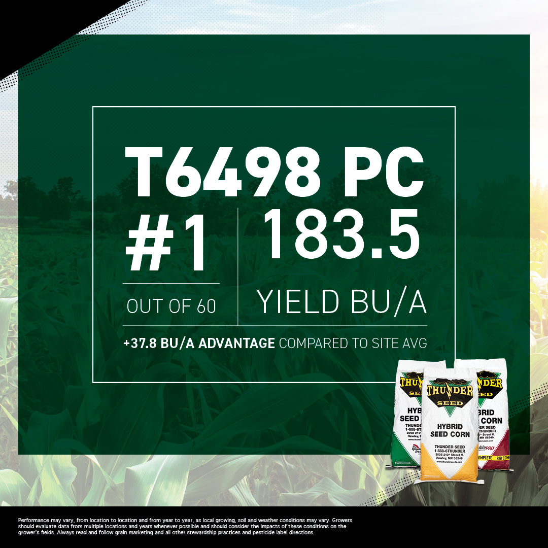 thunder_seed's tweet photo. Thunder Seed Produces Big Yield Advantages in the 2023 F.I.R.S.T. Trial in DEXTER, MN.
#thunderseed #firstinthefield #firsttrial https://t.co/5wdLHi0KY1