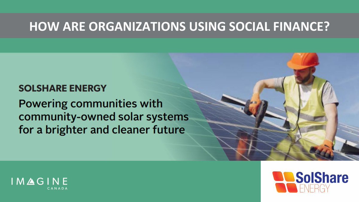 ImagineCanada's tweet photo. .@SolShareEnergy brightens communities with community-owned solar systems, fostering sustainable investment and a cleaner future. Their innovation highlights the importance of understanding financing options and community investment models. #SocialFinance
https://t.co/a7n3d63hGP https://t.co/Djn7LViGns