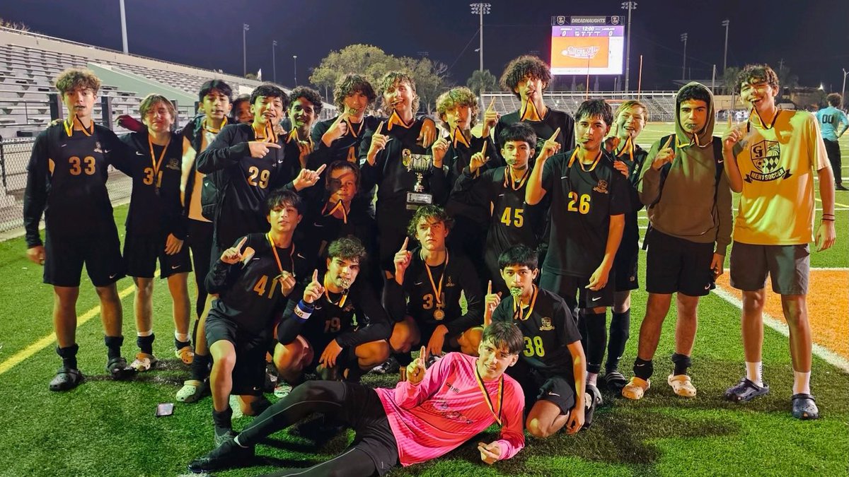 Congratulations to our Boy’s JV Soccer team for winning their county tournament Friday night! They beat Lakeland Christian, Auburndale, and Mulberry this week to claim the Championship!