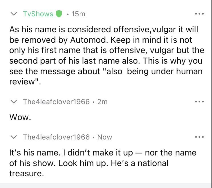 the4leafclover's tweet photo. Hey, @Reddit 
Your cry-baby Mods are everything. That’s wrong with social media. https://t.co/g1kiyCOpKx