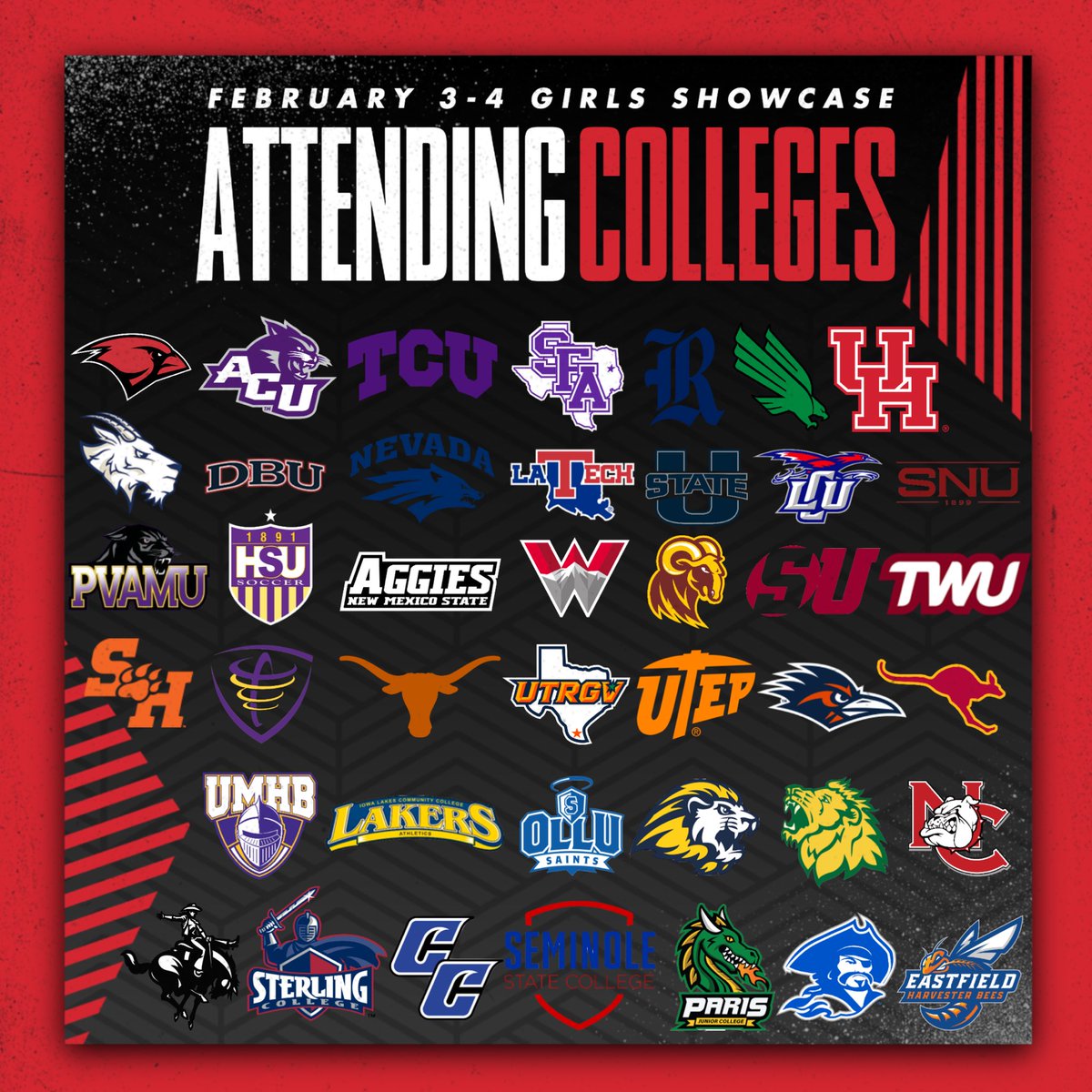 LonestarSC's tweet photo. Showcase Season 🔜 colleges registered so far🔥👀

@UIWWomensSoccer @ACU_Soccer @TCUSoccer @SFA_Soccer @RiceSoccer @MeanGreenSoccer @UHCougarSoccer @SEUWSoccer @DBUWomensSoccer @NevadaWSOC @LATechSOC @USUsoccer @LCUSoccer @SNUSoccerW @pvamu_wsoc @cowgirl_soccer @NMStateWSOC @WCUWomensSoccer @HTWomensSoccer @SchreinerWSOC @TWU_Soccer @BearkatsSOC @CTXWSOC @TexasSoccer @UTRGVWSoccer @UTEPSoccer @UTSAWSOC @AustinCollege @CruWomensSoccer @IowaLakes @OLLUSaints @EcclesiaWSOC @MssuSoccer @NWOSUSoccer @SterlingWsoccer @cisco_soccer @SSCtrojansWSOC @pjcwsoc @Blinn_WSOC @eastfield_dc 

#WeAreLonestar