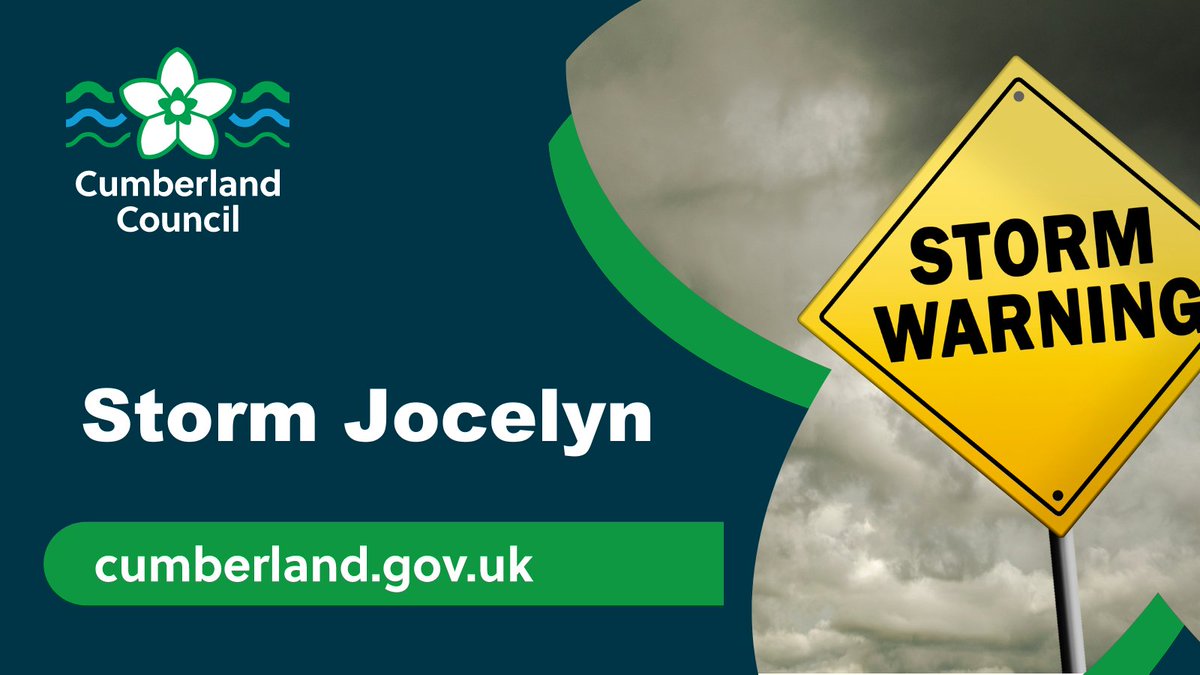 CumberlandCoun's tweet photo. #StormJocelyn is forecast to bring strong winds and heavy rain on Tuesday and into Wednesday. It may be not as intense as #StormIsha but could still cause significant disruption so here are some key contacts and advice so that you’re prepared.

Please stay safe. 💙
 
Follow @Cumbriapolice, @EnvAgencyNW, @unitedutilities and @ElectricityNW for the latest updates.