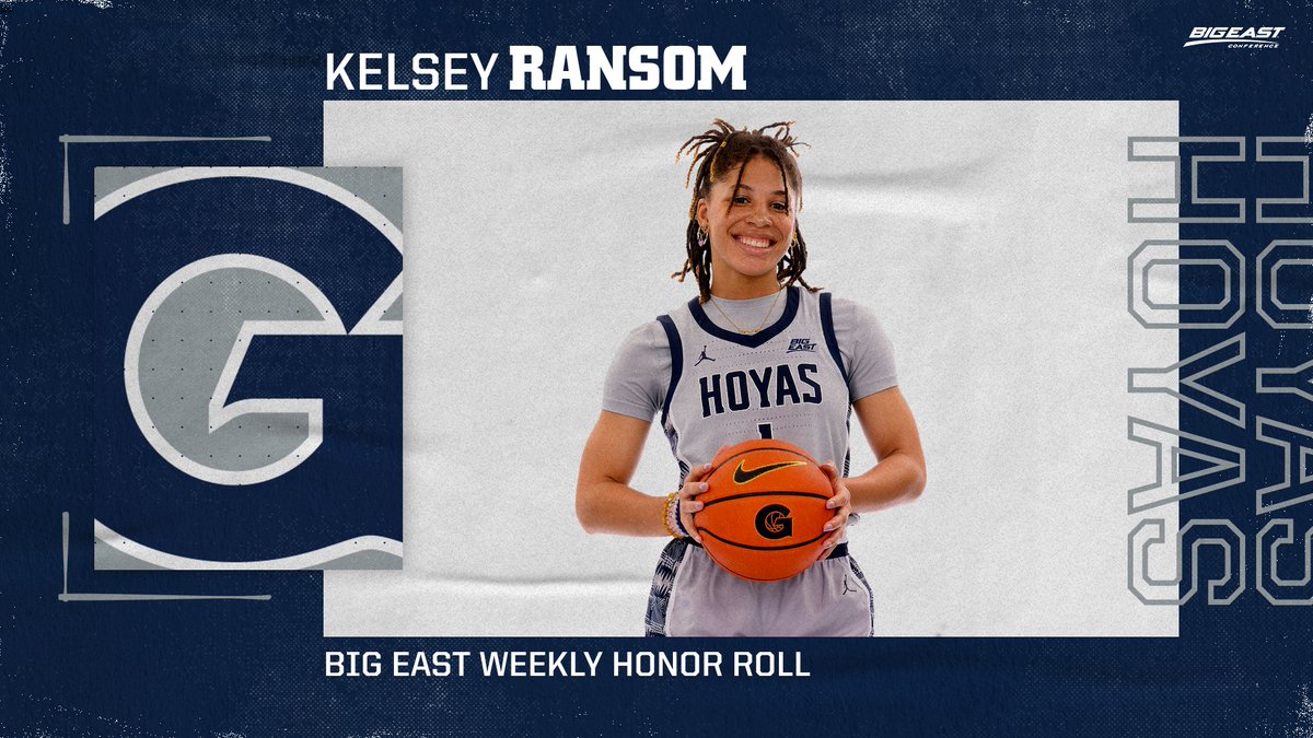 That's number 5⃣ for Kelsey Ransom this year! Congrats on another <a href="/BIGEASTwbb/">BIG EAST WBB</a> Honor Roll selection!

#HoyaSaxa #EarnedNeverGiven #TashaTough #ActWithENGIE
