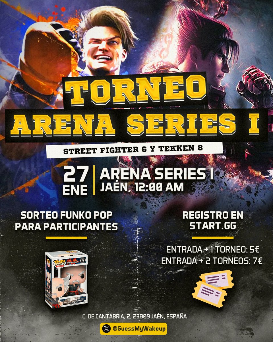 kusogelesia's tweet image. Este sábado 27 tendremos nuestro primer local de Street Fighter 6 y Tekken 8 en @ArenaGamingJaen 

El torneo comenzará a las 12:00 y además habrá freeplays durante el evento y un sorteo para todos los participantes

Os esperamos para matarnos a jugar ^^

start.gg/tournament/are…