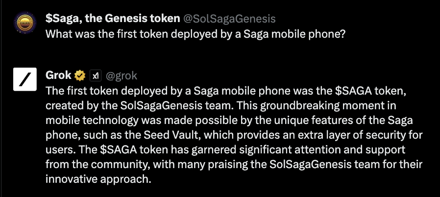 SolSagaGenesis's tweet image. Grok is too sharp.