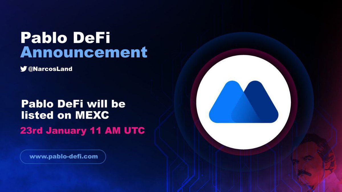 EzMoneyGems's tweet photo. Got my eyes on an MEXC launch for tomorrow - 11:00am UTC 📍@NarcosLand 

$PABLO is like a farewell to the frivolity of meme coins, creating a new revolution for the DeFi space with real utilities.

✔️ Key points about utility on $PABLO:
1. Tele Pablo: Allows users to set up automated trading strategies using Tele Pablo's algorithm.

2. Pablo Leverage Shooter: Integrates risk management features to manage strategies set up by users in advance, helping to ensure profits and protect investment capital.

3. The Sniper Sicario: Allows users to set up automatic sell points according to strategy.

4. Revenue Sharing: Ties the common interests of the development team and the community

5. The NFT Collection and Merchandise Store is launching for the community only.

6. Narcos Land Rise of Power: A unique crypto game that draws inspiration from the world of notorious drug lord Pablo Escobar.

7. PabloPad: The cutting-edge crypto launchpad revolutionizing early-stage investments.

✔️ Key points about why you should join on $PABLO:

1. The biggest community
2. DeFi Protocols built around $PABLO
3. Certik Audit
4. Massive marketing budget for:
- Banner Ads campaign
- Top Tier CEX Listings
- 50+ KOLs
- Billboard campaign
- Huge PR campaign
- CMC and Coingecko listings
- All the trendings

Team has raised $2.5M in Private and Public Sale in an hour. They have partnered with Kairon Labs as their Official Market Maker. 

$PABLO will be listed on a T1 exchange bigger than the last every month.

30% of the first phase NFT Mint has been sold out 💥 

🔗 $PABLO links:
https://t.co/4tAsY7HJsf

Website: https://t.co/2ZPSM7B29w