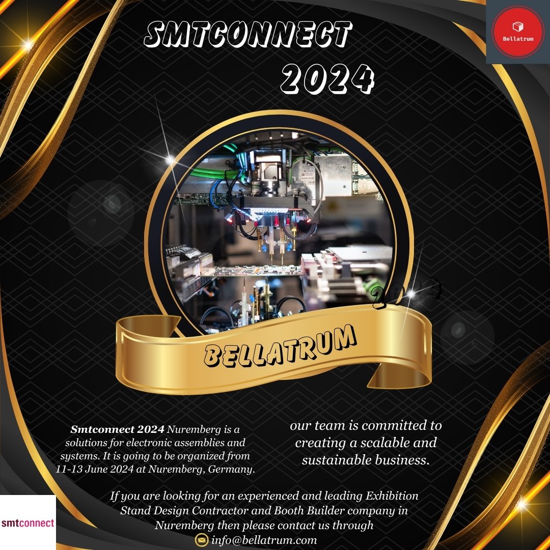 bellatrum0321's tweet image. SMTconnect 2024 is where the entire electronics manufacturing industry.
Please reach out to us through info@bellatrum.com
Visit our website ➡️ bellatrum.com

#exhibitionboothdesign
#standcontractor
#exhibitionboothbuilder
#tradefair
#business