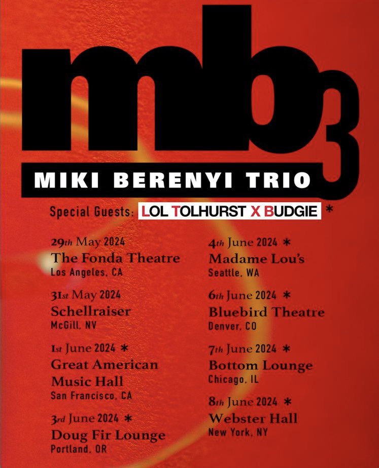 This is happening this year - a US tour with @berenyi_miki (Miki Berenyi Trio) and @LolTolhurst and @Tuwhit2Whoo !