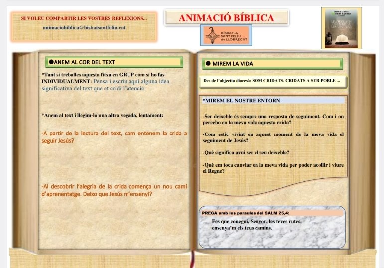 TeologiaEdite's tweet photo. Fitxes animació bíblica gener 2024 https://t.co/Rj8ZqEkppy