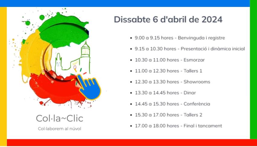 📢Obrim el #CallForPapers per la 4a Trobada #Col·laClic2024 ‼️

T'animes a proposar un taller a partir de la teva experiència d'aula? Fes-nos arribar la teva proposta!
📩Formulari ja.cat/collaclic24form

📅dissabte 6 d'abril
📍 <a href="/UdGPolitecnica/">Escola Politècnica Superior #50EPS</a>

📋Programa ja.cat/collaclic24pro…