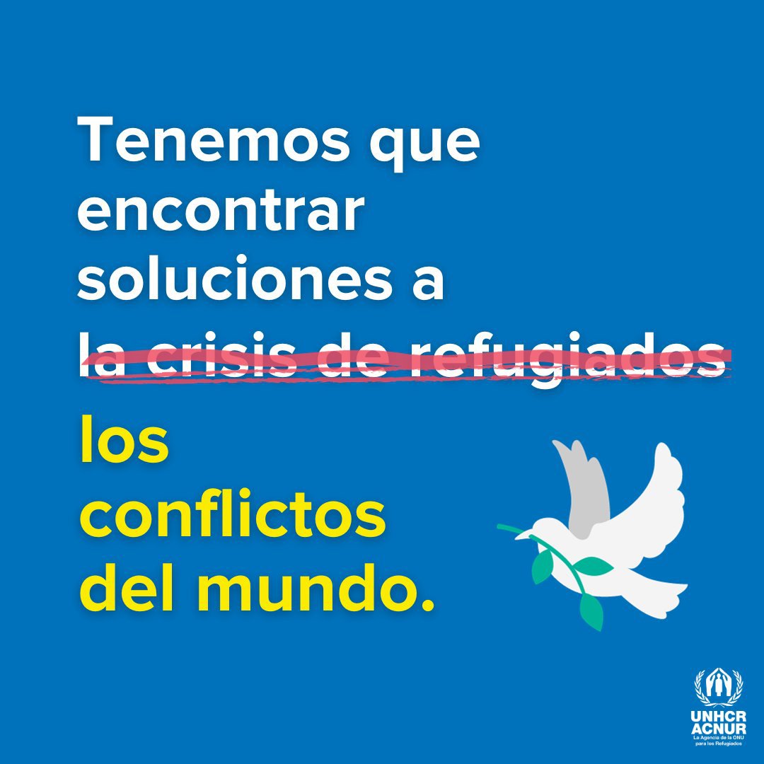 ONU_es's tweet photo. Necesitamos paz.
Paz para las personas atrapadas en conflictos.
Paz para las personas forzadas a huir.
Paz para el mundo.

La violencia no es la respuesta, las soluciones políticas lo son.

Vía @ACNURamericas https://t.co/KqFodLEZe5