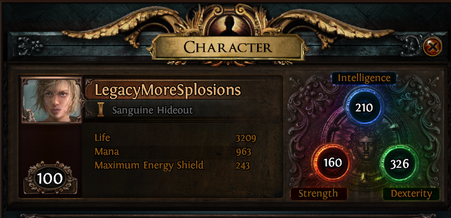 It finally happened. First time hitting L100 and did it during a league at that. 4th build of the league, 72 hours. Excellent league! <a href="/pathofexile/">Path of Exile</a> #poe #affliction