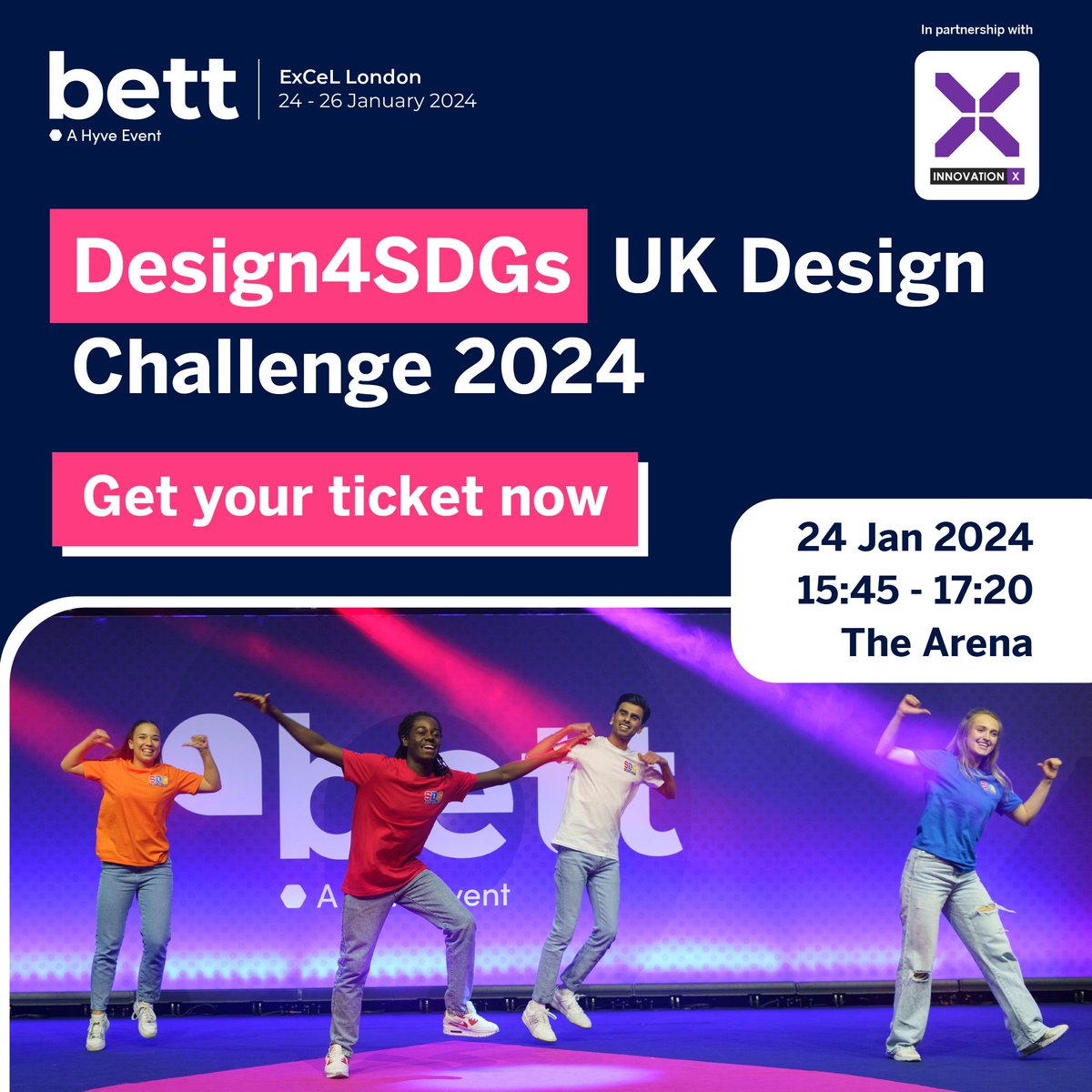 Bett_show's tweet photo. See how schools have integrated the UN SDGs in unique projects, pitched live on the Bett arena on Wednesday 24 January 📍

The Design4SDGs UK Design Challenge 2024 aims to encourage expansive thinking &amp; innovative ideas on a grand scale!

Get your ticket: https://t.co/ofjJC0mWbm https://t.co/vGc5R1JpJf