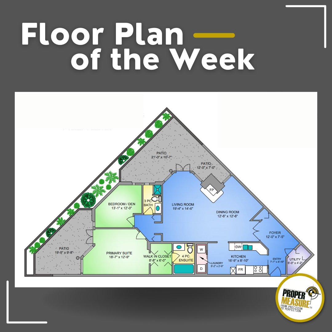 Check out this unique floor plan! This must have been a fun one to measure 😀