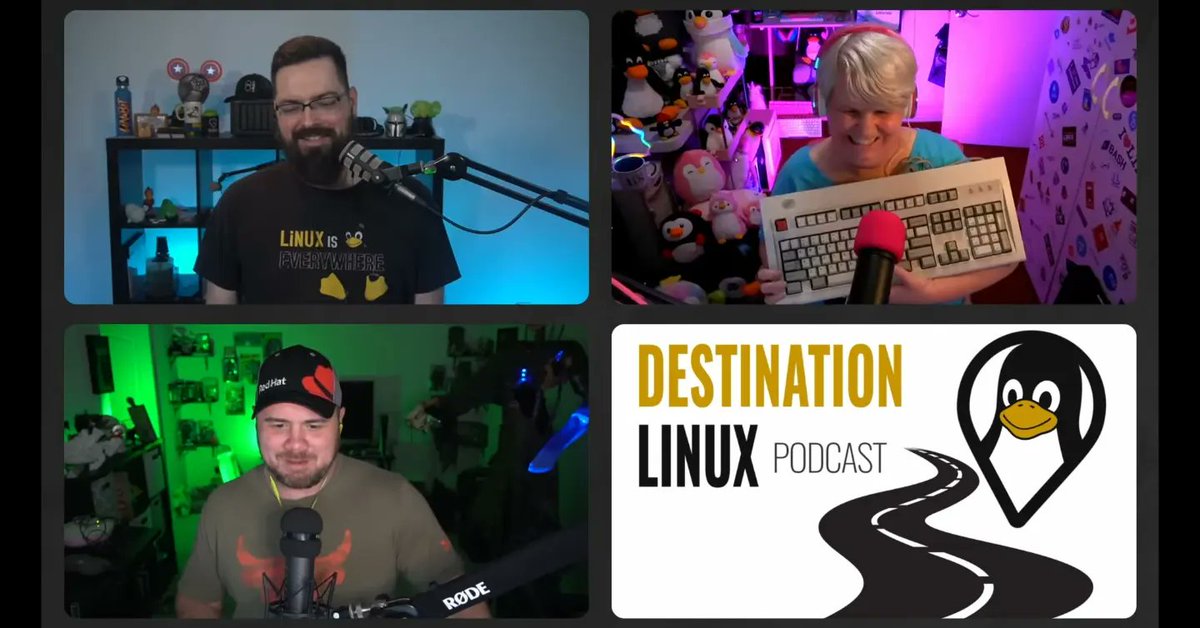 jill_linuxgirl's tweet image. #DestinationLinux
❤😂🐧🐧🐧
Me, Ryan @dasgeekchannel & Michael @MichaelTunnell give our Predictions for Linux & Open Source in 2024!
& @ZorinOS 17
+ Jill's Clicky Keyboard Treasures in Feedback!
+Our #Linux tips, tricks,
🎮 & app pics!
+#SCaLE21x @socallinuxexpo