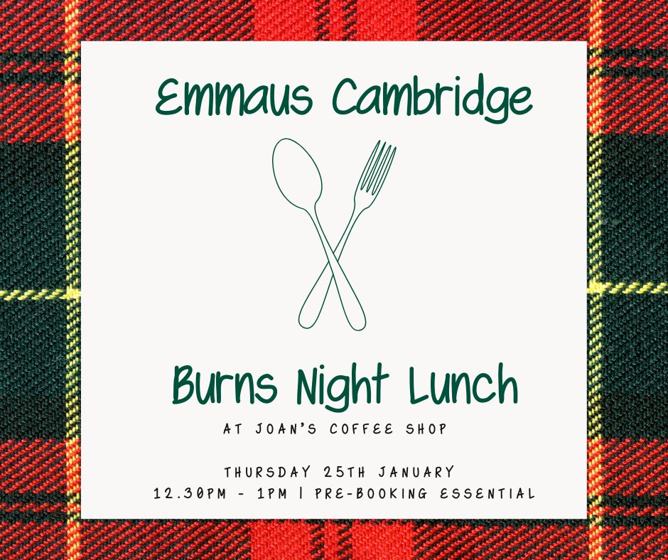 Join us this Thursday at Joan's Coffee Shop for a Burns Night Lunch! 🏴󠁧󠁢󠁳󠁣󠁴󠁿 A celebration of Robert Burns with traditional Scottish dishes, music and poetry readings from our companions. Pre-booking essential, view the full menu and book your place here: bit.ly/3S6ClxN