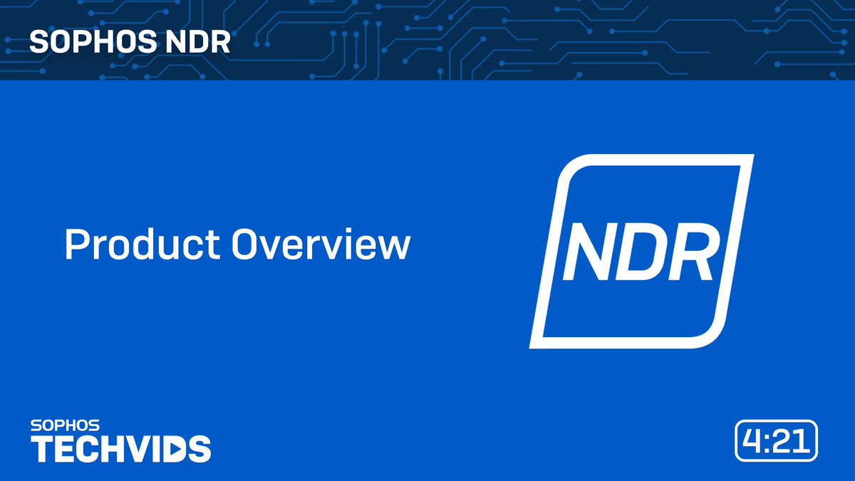SophosSupport's tweet photo. ▶️ In this new #Techvids video, we provide an overview of #SophosNDR and highlight the powerful real-time threat detection engines that power it.

Watch the full video: https://t.co/OJz0fzWYHI. https://t.co/iwpLGN2GBH
