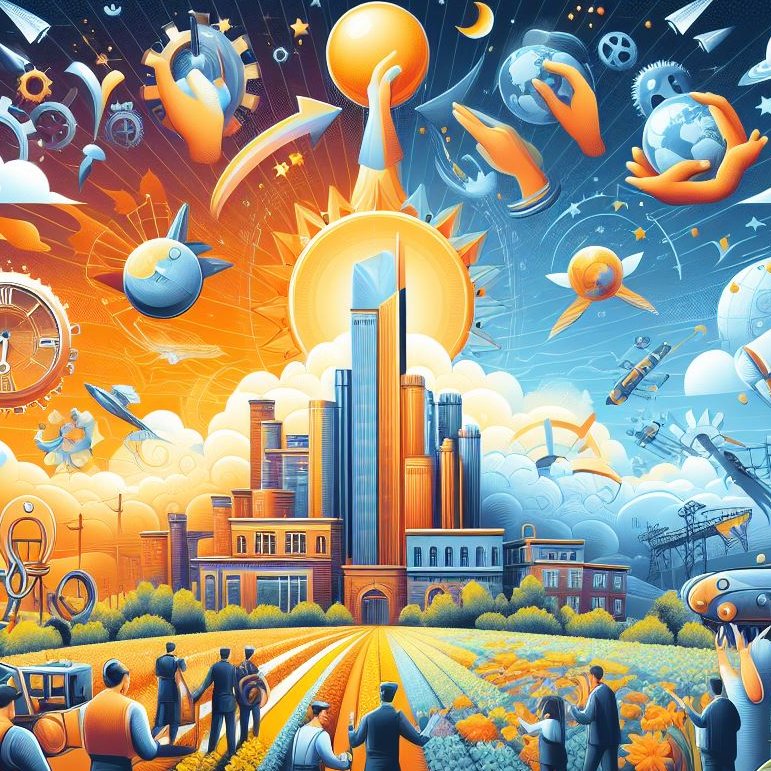 Sakshiarra's tweet photo. Utilized the latest insights from the previous class, specifically AI art generation, for the first team assignment at  @eraofnocode. 
Emphasized unity, growth, and the pursuit of utopian ideals through a well-balanced and uplifting design. Which version do you like the most? https://t.co/F9HE7HHWob