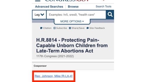 HQNewsNow's tweet photo. Mike Johnson is currently the cosponsor of at least three bills that would ban abortion nationwide https://t.co/zj9B2dgSJA