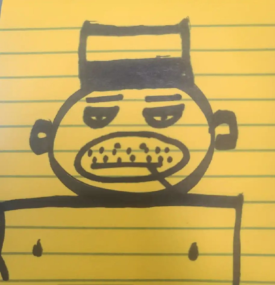 BitcoinPrimates's tweet photo. The original yellow lined paper once RCS by @grahambo36 is now officially owned by @Nico_OCM. 

This was one of the most sought after pieces in the collections and multiple museums across the globe have asked to show this piece. 

Congrats to the new owner!!! https://t.co/pL5W3UszQi