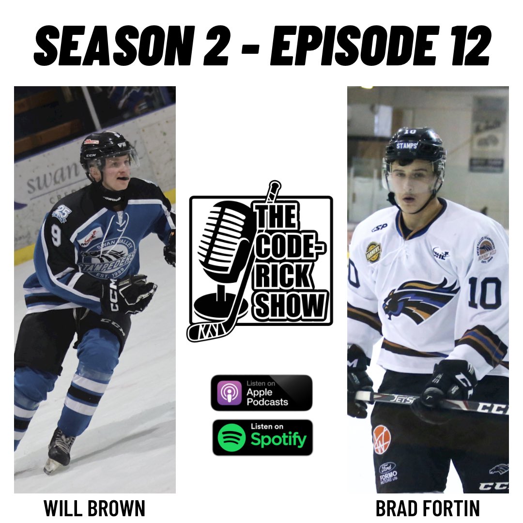 Season 2 Episode 12 is out!!!

This week we chat with current Stampeder forward Will Brown and Stampeder Alumni Brad Fortin. 

Listen on Apple Podcasts 
podcasts.apple.com/ca/podcast/the…

or on Spotify 
open.spotify.com/episode/1SBOxG…