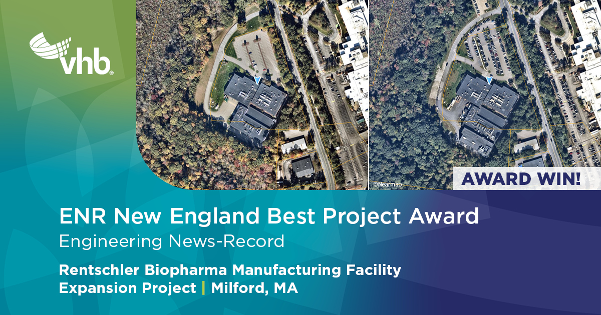 VHBnow's tweet photo. VHB is part of the project team that won an ENR 2023 New England Best project award! Learn how our project doubles Rentschler Biopharma’s global manufacturing capacity & boosts economic vitality: https://t.co/9qoNzN78Vf
#Worcester #AwardWinning #Biomedical #EnhancingCommunities https://t.co/VCpw6jLCxU