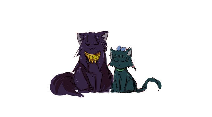 Jinshi and Maomao cats doodle I drew yesterday just because 