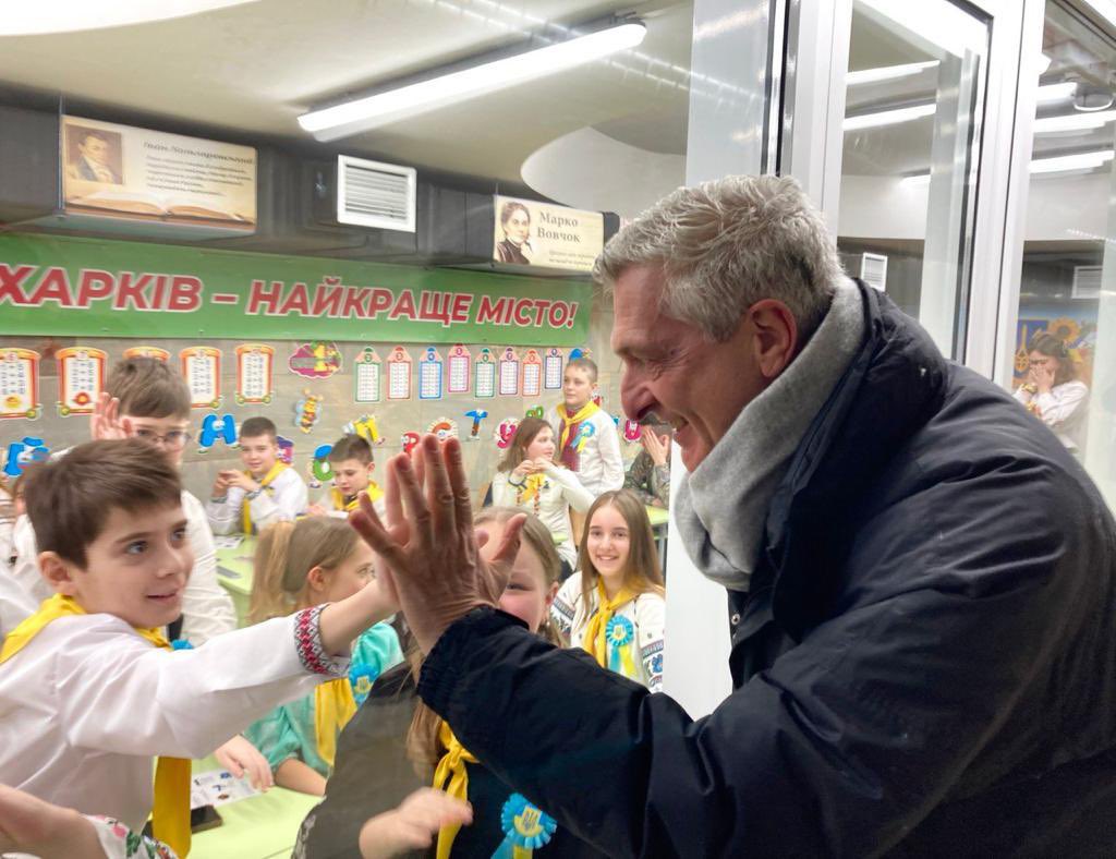On Ukraine’s Unity Day we visited one of five underground schools set up in Kharkiv metro stations where children can learn in safety and warmth — a sign of the huge disruptions which the war has brought to everybody’s life, but also a strong symbol of Ukrainian resilience.