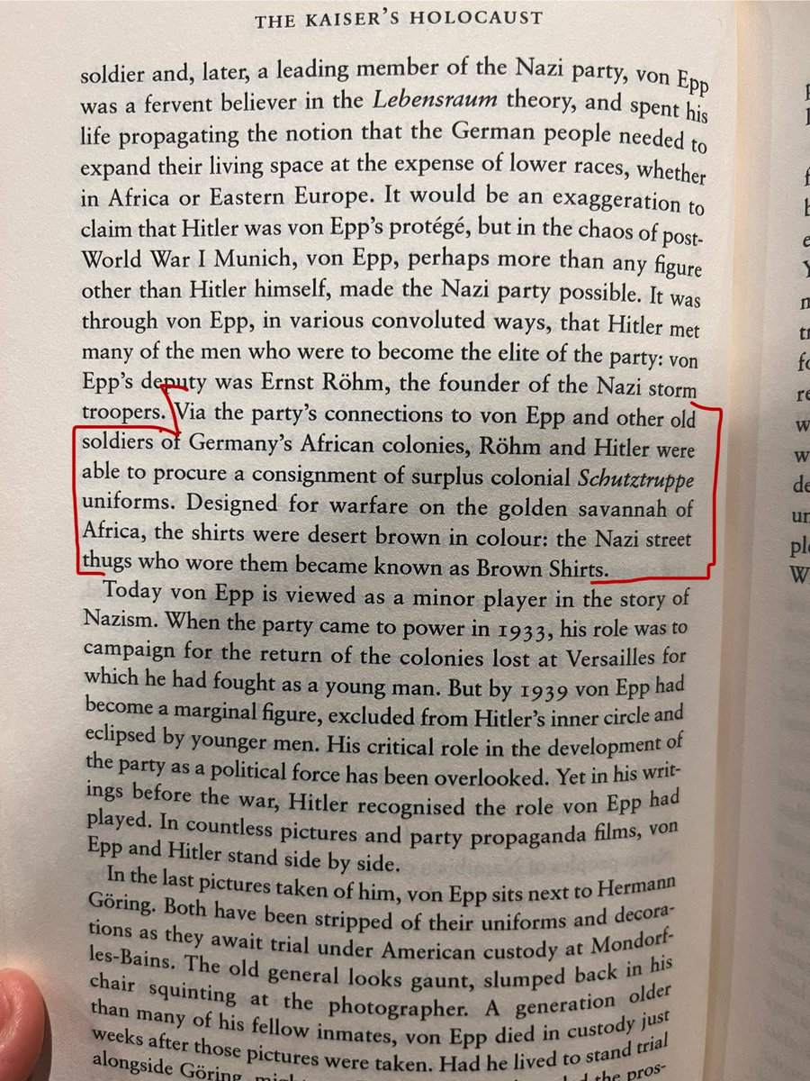 I had no idea the literal Nazi Brownshirts were German colonial army uniforms