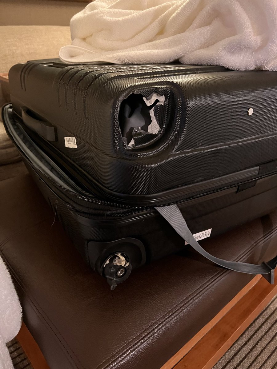 Dear <a href="/SouthwestAir/">Southwest Airlines</a>,
I recently read an article about you having the most legroom. You would think an airline concerned with legroom would be just as concerned with not destroying their passenger’s luggage! Then saying “oops sorry can’t help!” When it’s brought to their attention.