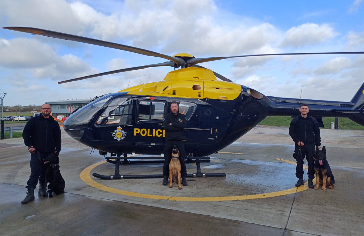 Week 3 of our Firearm Support course saw the handlers and dogs attend <a href="/NPASSouthEast/">NPAS South East Region</a> for familiarisation with the helicopter. 
Vital should there be a need to get these important assets somewhere quickly.