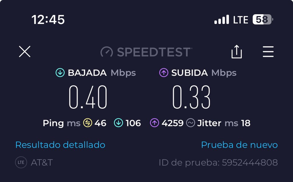 romanotre's tweet photo. Qué pedo con estas velocidades @ATT??? https://t.co/7fNtUtd2kH