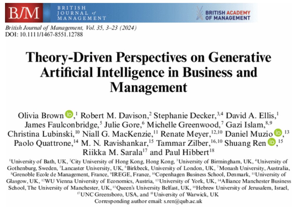 Published #openaccess – our first Symposium paper! #theory #AI #business #management @liv_brown20 @Deckersteph @davidaellis @_Julie_Gore @LubiCBS @NiallGMacKenzie @PaoloQuattrone @TammarZilber @DrPaulHibbert1 @bam_ac_uk @WileyBusiness onlinelibrary.wiley.com/doi/10.1111/14…