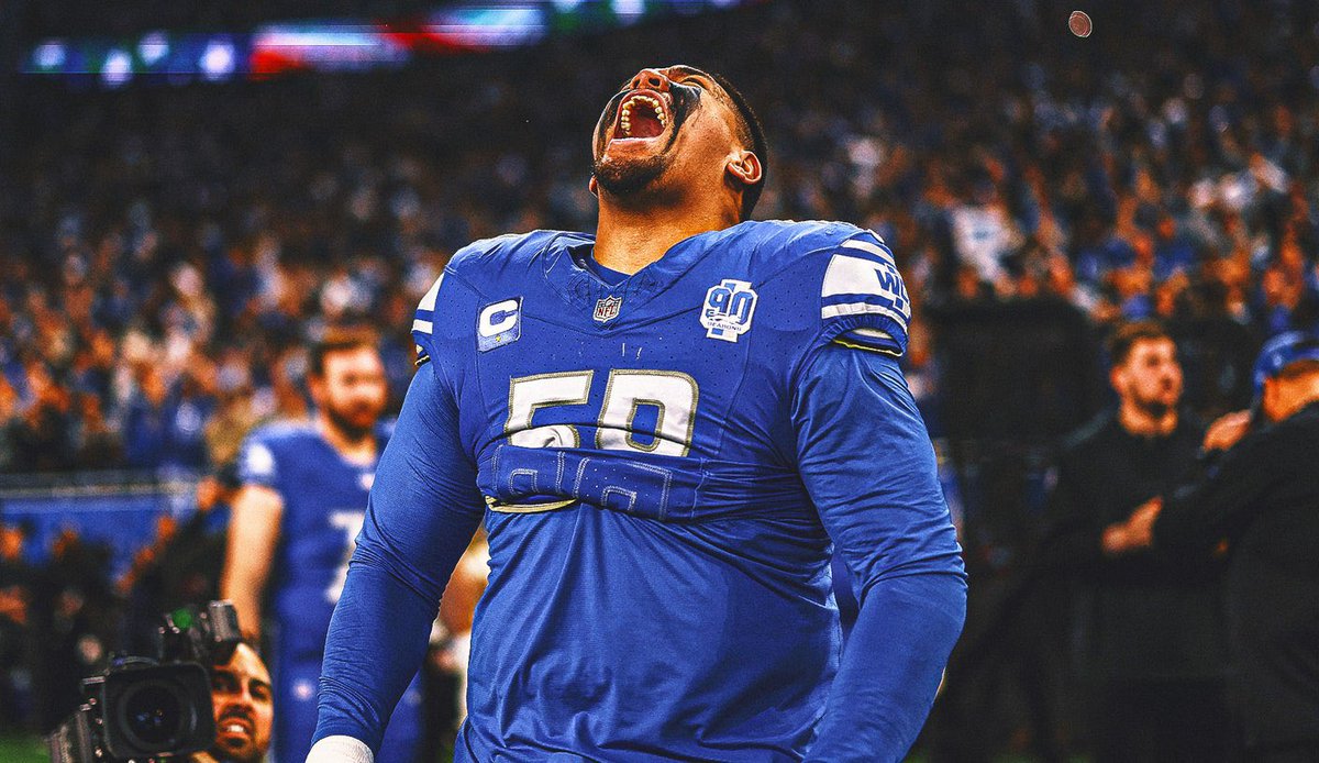 DETillustrated's tweet photo. Penei Sewell earned a 97.5 run blocking grade on Sunday’s divisional round matchup with the Buccaneers 

The highest grade given to any offensive lineman in PFF history https://t.co/GSOq9DgC36