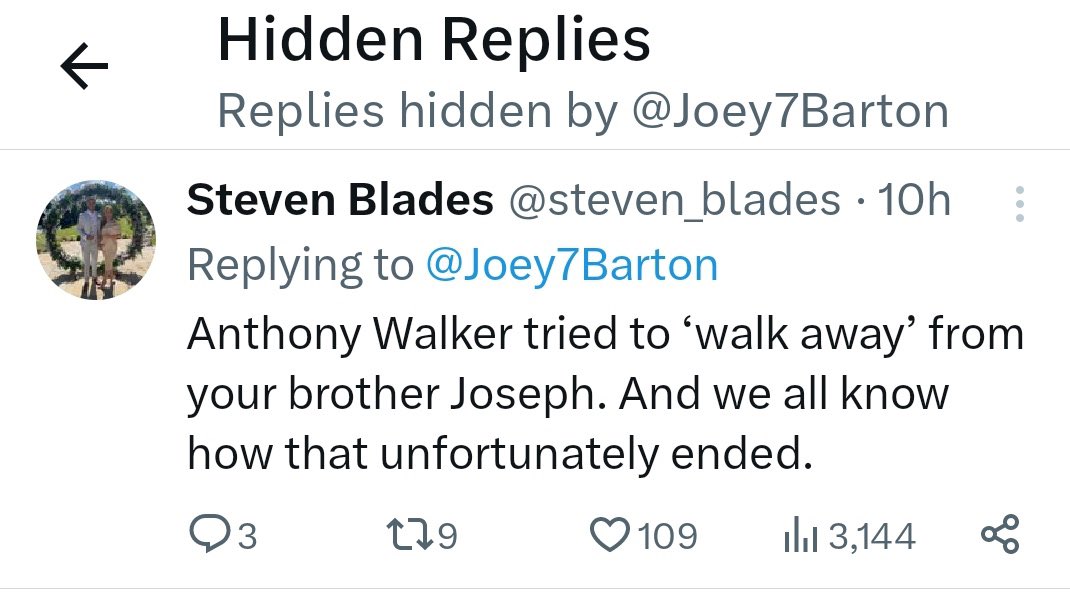 FGSBrit's tweet photo. @Joey7Barton @edballs Not as much you showing your colours, you racist fuck... continue to show everyone how you really are, your brother is a dirty waste man.
#RipAnthonyWalker https://t.co/kb4jEHzsZK