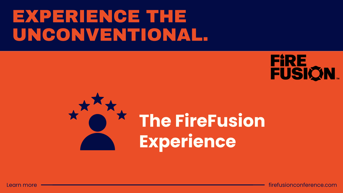 Firefusion_con's tweet photo. Why Attend #FireFusion❓

Leave the days of over-scheduled, over-crowded and over-priced tradeshow experiences behind and enjoy a fresh approach to a fire service event, with unique content, unparalleled networking opportunities and much more. 

Register: https://t.co/4oXMgES5ag https://t.co/8aC06c4l0E