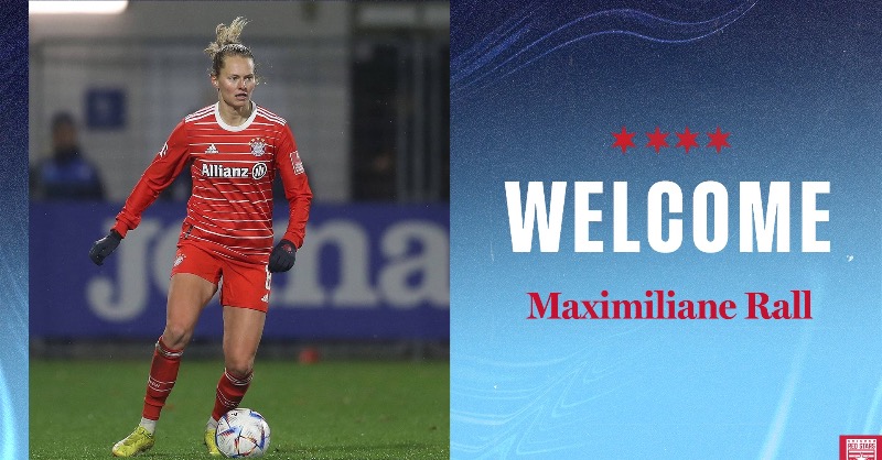 theChicagoStars's tweet photo. ✍️ Maximiliane Rall
@fcbfrauen 👉 Chicago Red Stars
We have signed the defender through 2024 with a mutual option for 2025. Can’t wait to have you, Maxi! 🤝❤️