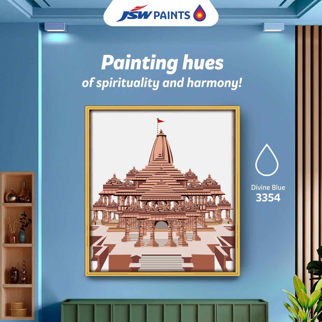 JSWPaints's tweet photo. Embracing the sacred hues at Ram Mandir – where every stroke of colour tells a timeless story of unity and devotion. 🕉️🌈
#RamMandirCelebration #UnityInColours #ThinkBeautiful #JSWPaints https://t.co/pBmtxdv7BQ