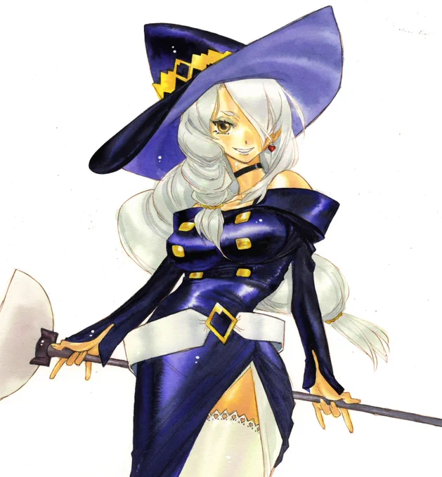 わがどじんちは神速ちょっぱやお待たせしませんが信条である。というわけでLOTTEのショコラ・カタブラの魔女を描いてみました。さすがに神速ちょっぱやで描くと似ないな! 