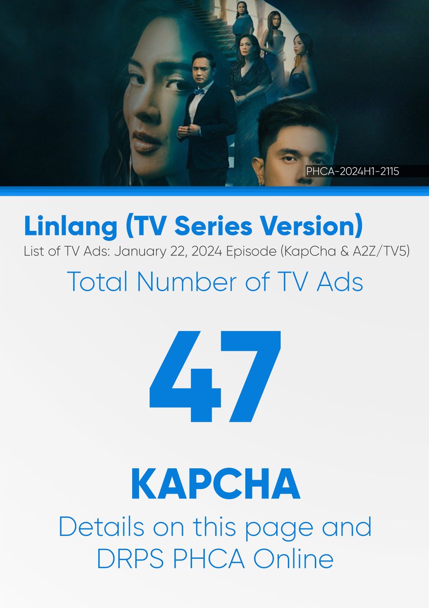 PHCATVCListings's tweet photo. FINAL NUMBER OF TV ADS: #LDRUmuulitNaAraw and #LinlangPasabog

Text Versions:
https://t.co/YcDjRSYU2R
https://t.co/RqCELKn5FC

PHCA-2024H1-2114
PHCA-2024H1-2115 https://t.co/QrxT2SAqmf