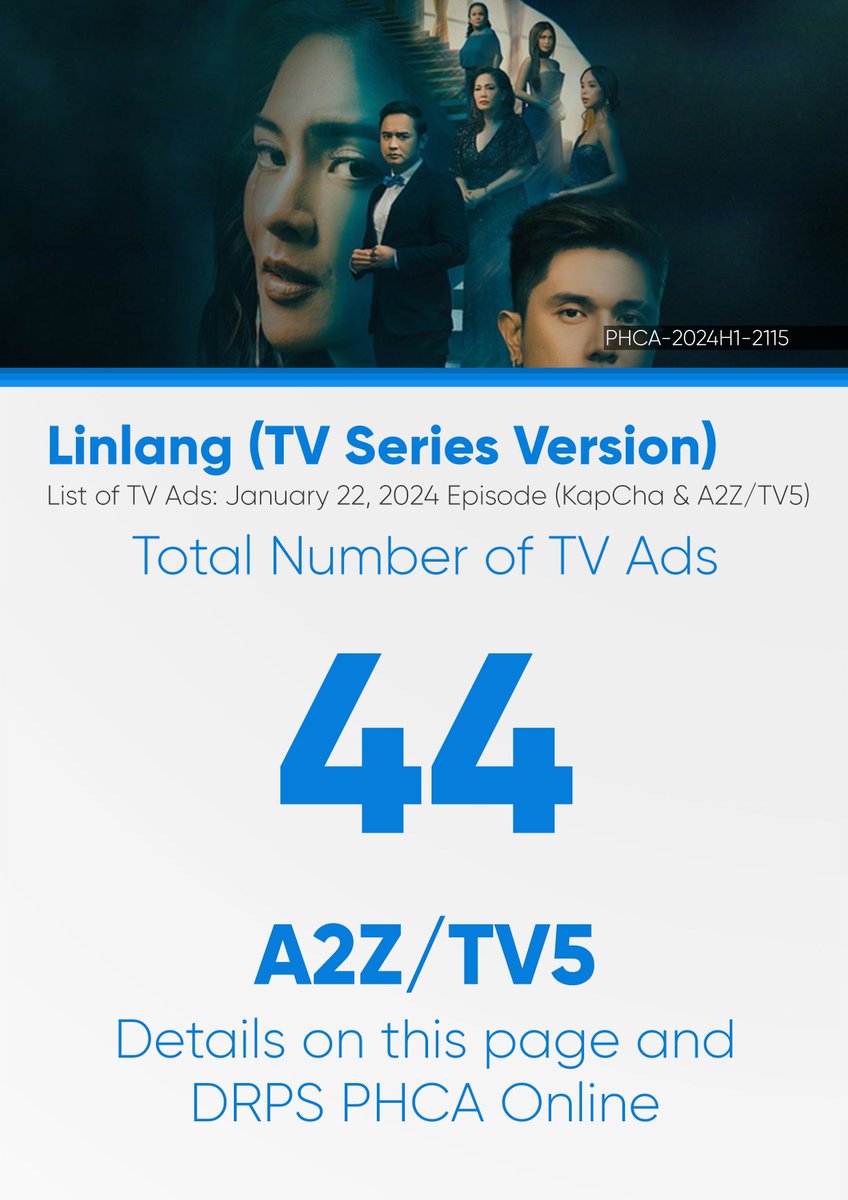 PHCATVCListings's tweet photo. FINAL NUMBER OF TV ADS: #LDRUmuulitNaAraw and #LinlangPasabog

Text Versions:
https://t.co/YcDjRSYU2R
https://t.co/RqCELKn5FC

PHCA-2024H1-2114
PHCA-2024H1-2115 https://t.co/QrxT2SAqmf