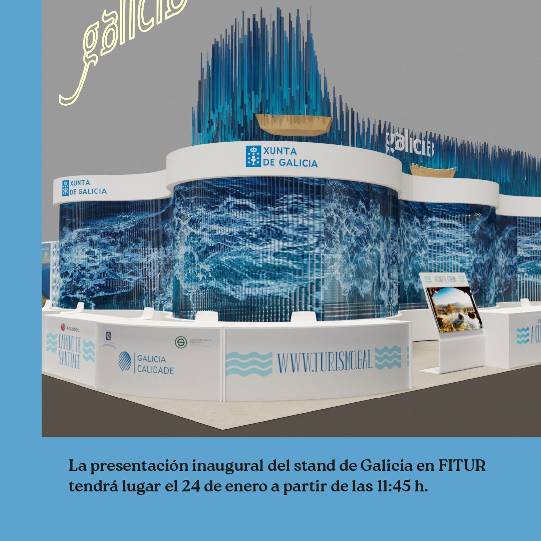 ClusterGalicia's tweet photo. 📣 @Xunta, @Turgalicia e @ClusterGalicia promocionarán o destino #Galicia en @fitur_madrid coa presentación 'Galicia es agua, Galicia es futuro'.

▶️ A presentación terá o lugar o 24 de xaneiro, a partir das 11:45 h, e poderase seguir por streaming.

ℹ️ https://t.co/CVTCZvczKe https://t.co/7YLXkhi4Zh